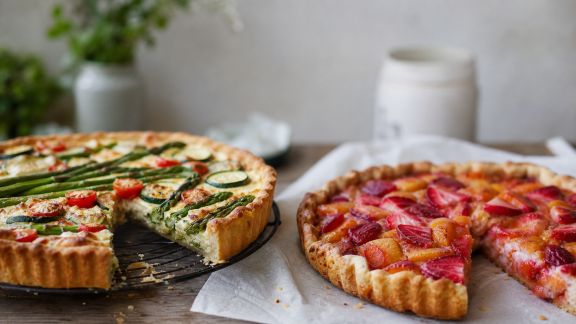 Tartes salées et sucrées avec les produits du moment