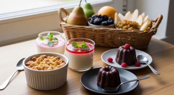 Petits desserts maison avec les fruits du marché en toute saison